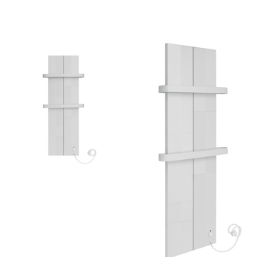 Slika CINI Finesa kupatilski električni radijator 404x1000 MONO beli sa belom prečkom